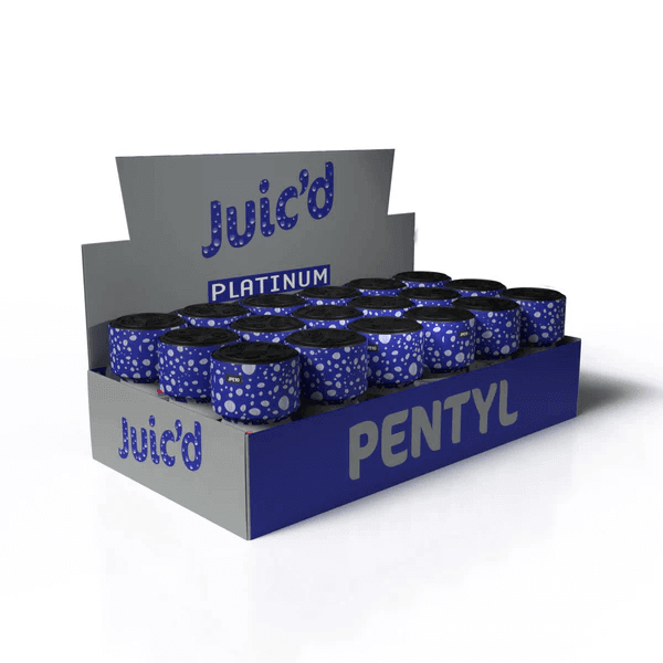 18 Pack Juic'd Platinum Pentyl Poppers 10ml Juic'd Platinum Pentyl Poppers 10 ml
