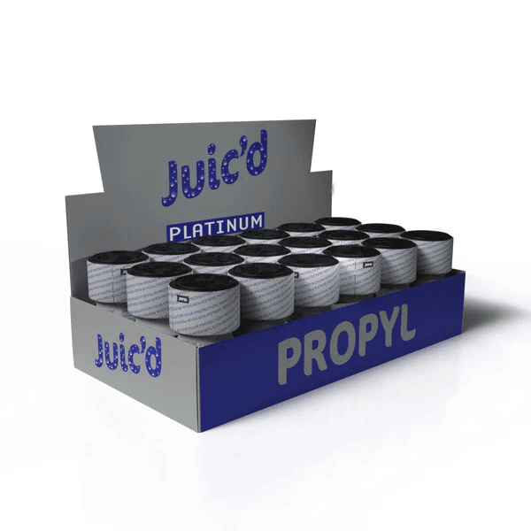 18 Pack Juic'd Platinum Propyl Poppers 10ml Juic'd Platinum Propyl Poppers 10 ml
