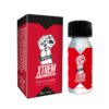 Poppers Fist Xtrem Ultra Strong 30ml Steklenička Poppers Fist Xtrem Ultra Strong 30 ml – čistilo za usnjene seks igrače z svetlo sivo aluminij embalažo in rdečo etiketo na kateri je narisana roka stisnjena v pest